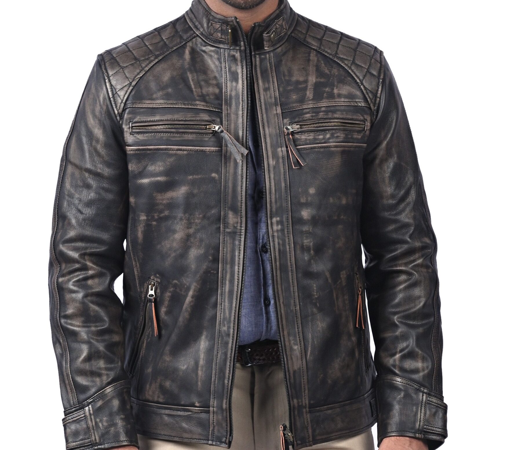 Biker Jacket for Men Rush Black