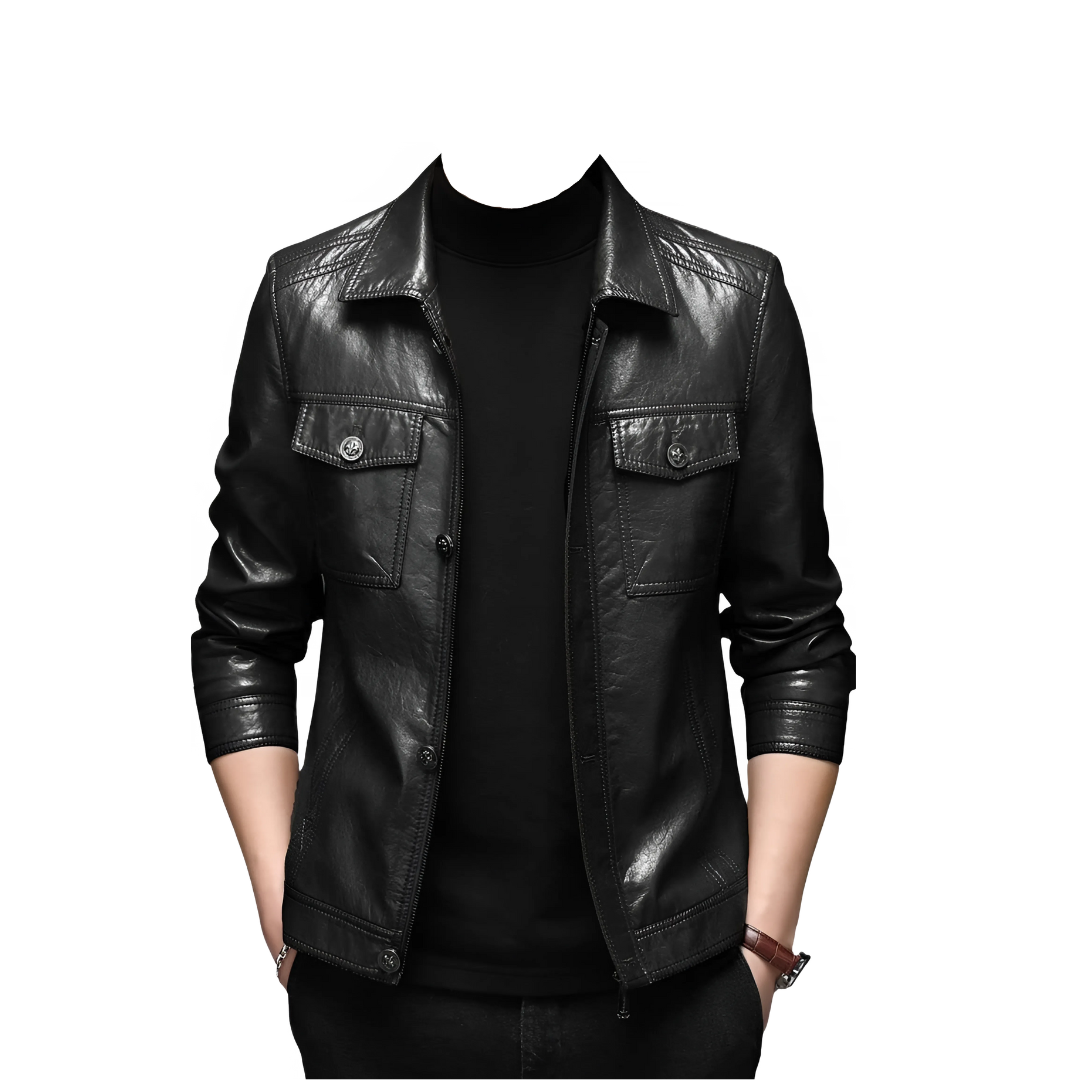 Sheep leather for Men Jet Black