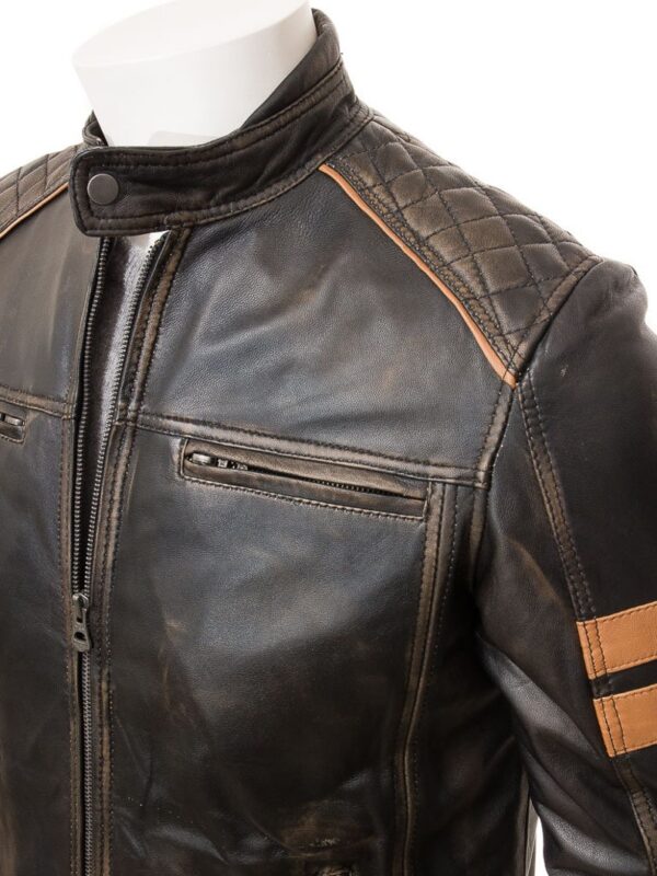 Sheep leather Jacket Rush black for Men - Image 2