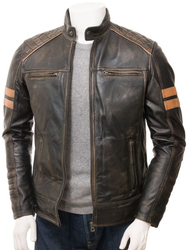 Sheep leather Jacket Rush black for Men - Image 4