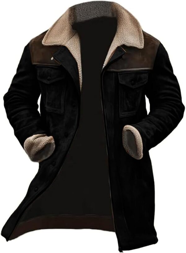 Men Long Jacket-Black