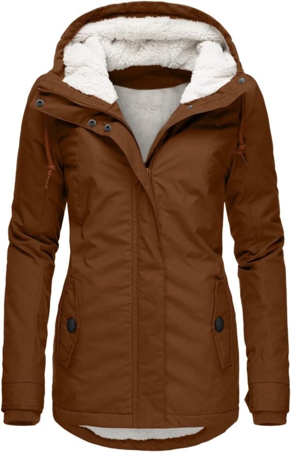 Women Long Jacket-Brown