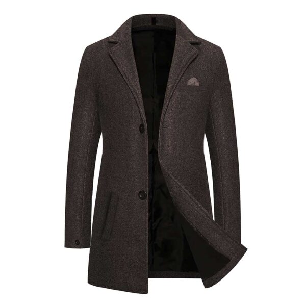 Men Long Jacket-Brown